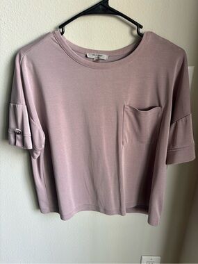 Cable & Gauge Dusty Mauve Short-Sleeve Pocket Tee